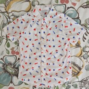 Janie and Jack Boys Button-front Short-sleeve Shirt 5